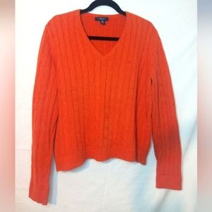 Chaps Size XL Orange Women Sweater